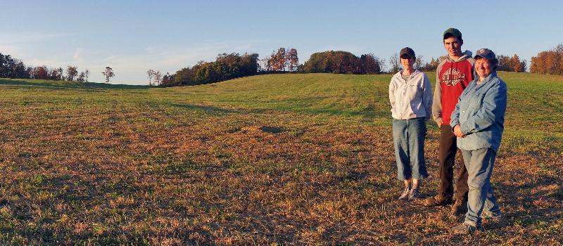 Hill Family on the land